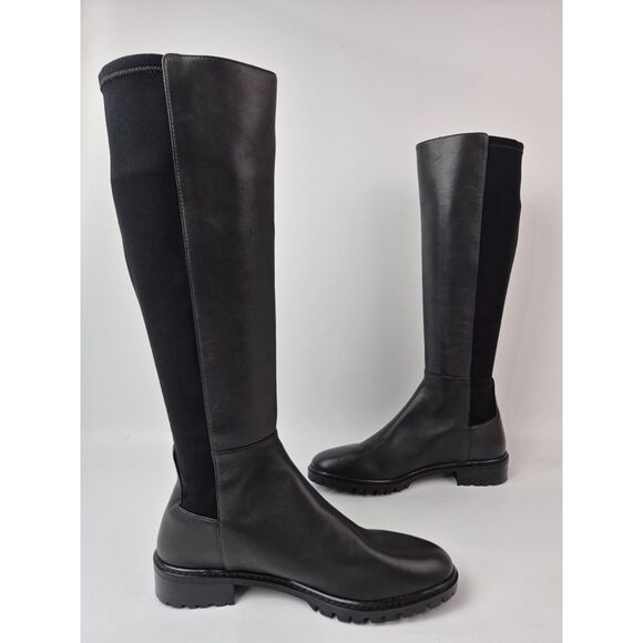 Stuart Weitzman Women's Black City Knee-High Leather Boots Size 8 B SJ198 - Picture 3 of 7